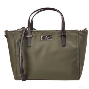 Kate Spade olive green nylon crossbody purse